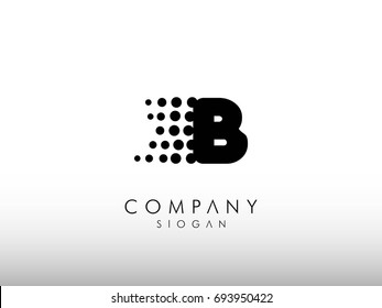 letter b logo vector black color