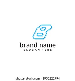 
Letter B Logo. Vector design letter with abstract geometric logo concept.