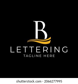letter b logo vector design, creative symbol alphabet