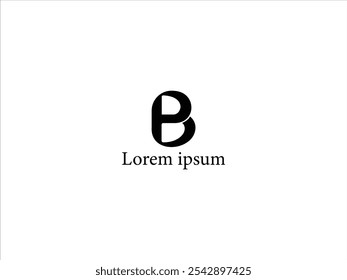 Letra b diseño de Vector de logotipo