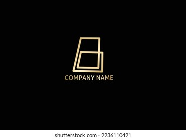Letter b logo vector gold color 