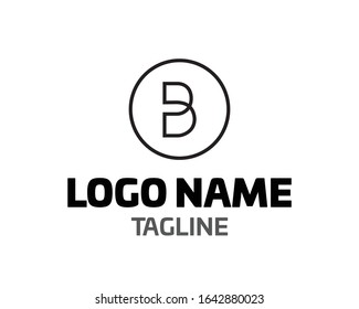 Letter B logo vector icon shape