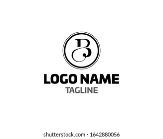 Letter B logo vector icon shape