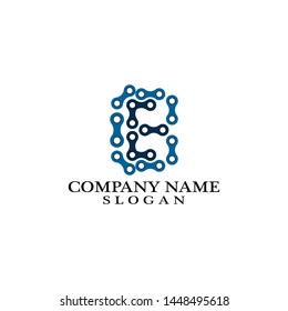 Letter B logo, vector illustration of modern icon bike chains