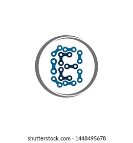 Letter B logo, vector illustration of modern icon bike chains