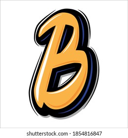 Logo de la letra B. Ilustración vectorial. EPS 10.