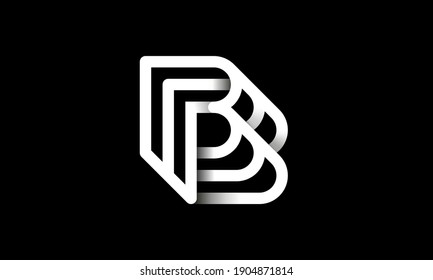 Buchstabe B-Logo, Vektorgrafik