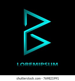 Letter B logo. Vector illustration