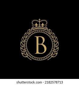 Letter B Logo Vector Inside Circle Stock Vector (Royalty Free ...