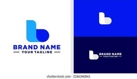 LETTER B LOGO WAVE WATER LOWERCASE EDITABLE