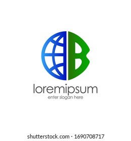 Buchstabe B Logo, Logo-Design der Welt. für Unternehmen, Medien, Internet usw. Vektorillustration 10.