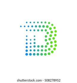 Letter B logo,dotted shape logotype vector design