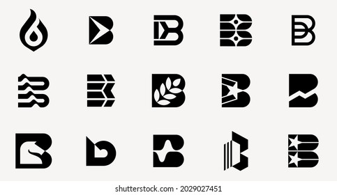 letter B logotype set collection