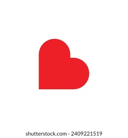 Letter B Love Logo Design, Brand Identity logos vector, modern logo, Logo Designs Vector Illustration Template