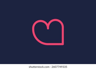 letter b love logo icon  vector design template  concept