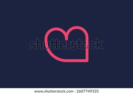 letter b love logo icon  vector design template  concept