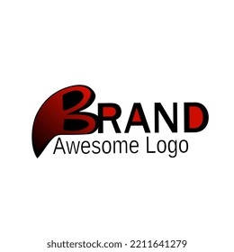 letter B with love shape logo illustration
