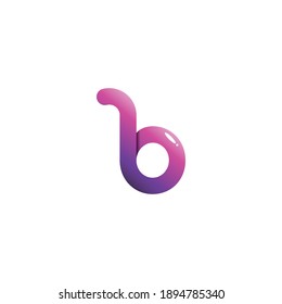Letter b lowercase logo icon design template elements with fluid style. vector illustration isolated on white background.