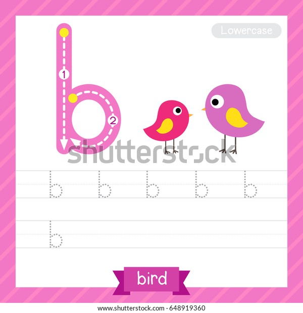 letter-b-lowercase-tracing-practice-worksheet-stock-vector-royalty