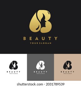 Letter B Luxury Beauty Salon Hair Stock Vector (Royalty Free ...