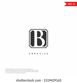 Letter b luxury logo and icon, vector template. eps10