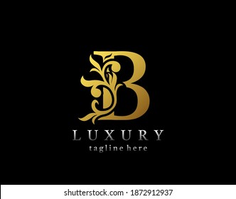 Letter B Luxury Logo Icon Luxury Stock Vector (Royalty Free) 1872912937 ...