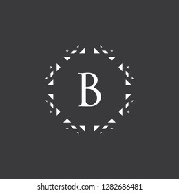 letter B - Luxury Logo template in vector for Restaurant, Royalty, Boutique, Cafe, Hotel, Heraldic, Jewelry, Fashion and other vector illustration - Vector. Circle style - Vector