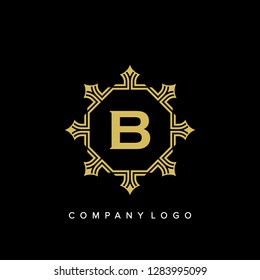 letter B - Luxury Logo template in vector for Restaurant, Royalty, Boutique, Cafe, Hotel, Heraldic, Jewelry, Fashion and other vector illustration - Vector. - Vector