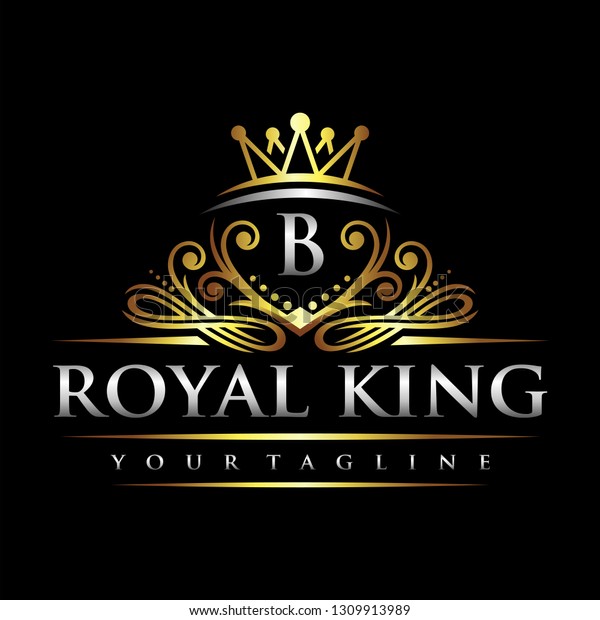 Letter B Luxury Royal Logo Stock Vector (Royalty Free) 1309913989