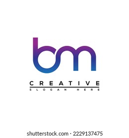letter B M creative logo design icon. Unique logo design icon. Business logo design.