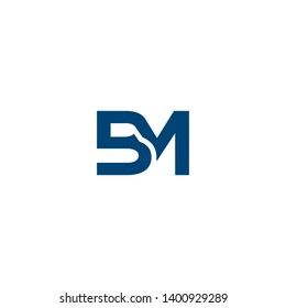 letter B M icon logo design concept