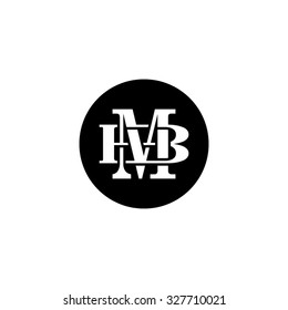 letter B and M monogram circle logo