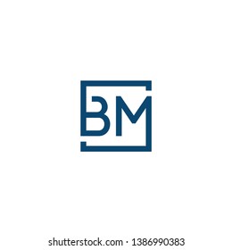 Letter B M Square Icon Logo Stock Vector (Royalty Free) 1386990383 ...