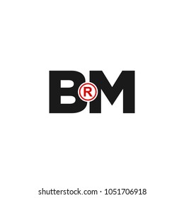 letter B and M vector logo.