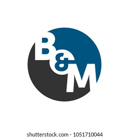 letter b and M vector logo.