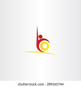 letter b man vector icon design