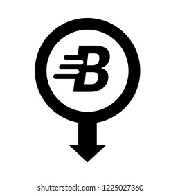 letter B and map pin. logo concept. Designed for your web site design, logo, app, UI