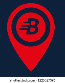 letter B and map pin. logo concept. Designed for your web site design, logo, app, UI