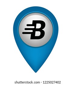 letter B and map pin. logo concept. Designed for your web site design, logo, app, UI
