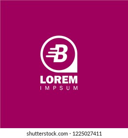 letter B and map pin. logo concept. Designed for your web site design, logo, app, UI