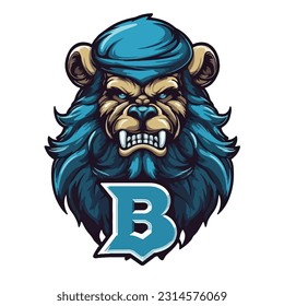 Letter b Mascot logo Design