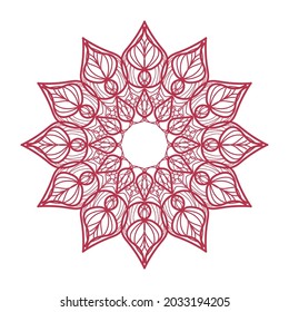 Letter b with Mehndi flower. decorative ornament in ethnic oriental style. coloring book page.