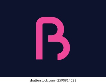 Letter B minimal logo icon design