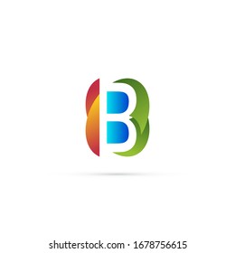 "letter B". Minimalist, simple, digital and modern logo design.