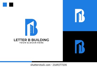 Letter B Modern Building Logo Design