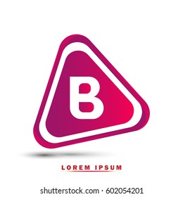 Letter B. Modern concept. elegant and simple typographic . Gradient purple