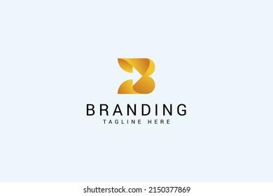 Letra B logotipo de color de gradiente moderno
