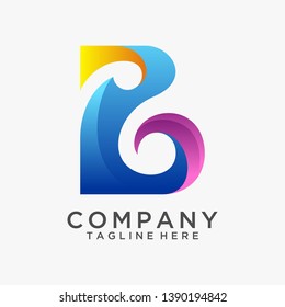 Letter B modern logo design. logo inspiration B