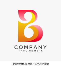 Letter B modern logo design. logo inspiration B