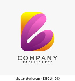 Letter B modern logo design. logo inspiration B